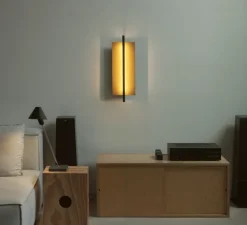 Applique murale, Lamina Dorada 45, noir et or, LED, dim, 2700K, 245 lm, L19,8cm, H58,7cm - Santa & Cole