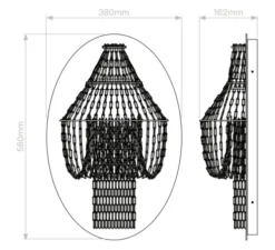 Applique murale, Lampe C 380, argent, LED, dim, 2400K, 2700 lm, L38cm, H58cm - DCW éditions Paris