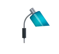 Applique murale, Lampe de bureau, réédition Charlotte Perriand, bleu mer, L9,5cm, H29cm - Nemo Lighting