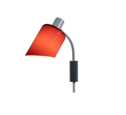 Applique murale, Lampe de bureau, réédition Charlotte Perriand, rouge, L9,5cm, H29cm - Nemo Lighting