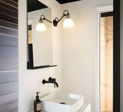 Applique murale, Lampe Gras N°104, Salle de bain CLI, blanc, IP44, L15,3cm, H18,9cm - DCW éditions Paris