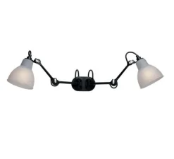 Applique murale, Lampe Gras N°204 Double, Bathroom CLII, blanc & noir, IP44, L89,8cm, H18,9cm - DCW éditions Paris