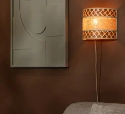 Applique murale, Langkawi, naturel et marron, Ø32cm, H25cm - Good&Mojo