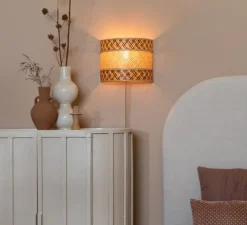 Applique murale, Langkawi, naturel et marron, Ø32cm, H25cm - Good&Mojo