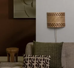 Applique murale, Langkawi, naturel et marron, Ø32cm, H25cm - Good&Mojo