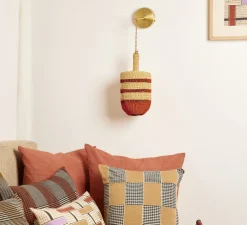 Applique murale, Lantern, naturel/gingembre, Ø15cm, H28cm - GOLDEN Editions