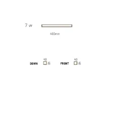 Applique murale, LED40, noyer, 2700K, 400lm, L40cm - TUNTO