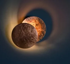 Applique murale, Lederam W, cuivre, LED, dim, 2700K, 1550 lm, Ø25cm, H25cm - Catellani & Smith