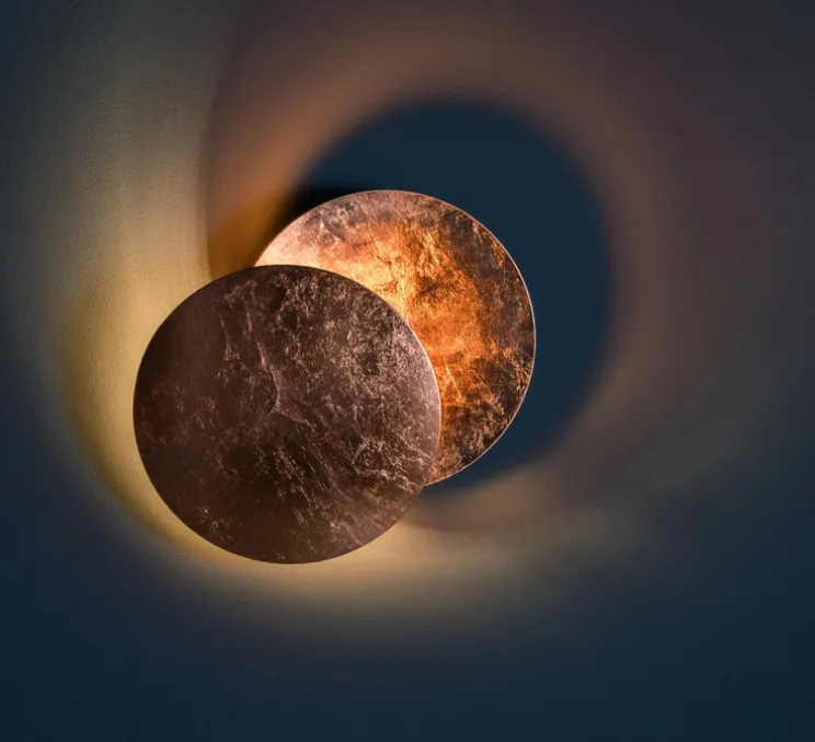 Applique murale, Lederam W, cuivre, LED, dim, 2700K, 1550 lm, Ø25cm, H25cm - Catellani & Smith