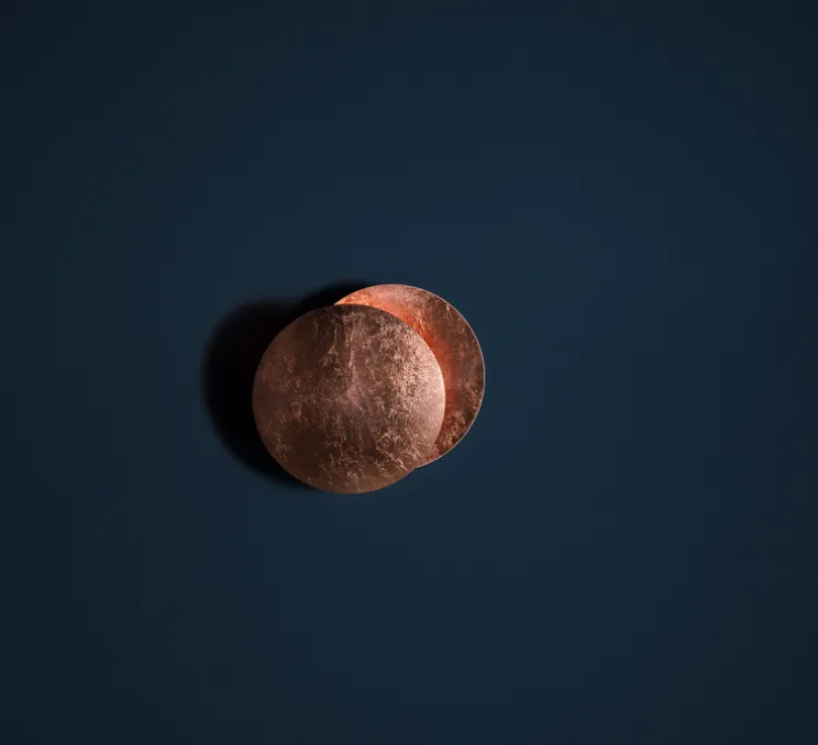 Applique murale, Lederam W, cuivre, LED, dim, 2700K, 1550 lm, Ø25cm, H25cm - Catellani & Smith