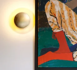 Applique murale, Lederam W, or, LED, dim, 2700K, 1550 lm, Ø17cm, H17cm - Catellani & Smith