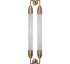 Applique murale, Lemon squeeze double long, laiton, verre opalin, L18,5cm, H94cm - Umage