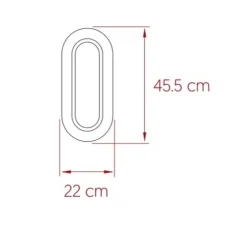 Applique murale, Lens Oval, bois naturel de cerisier, doré, LED, 2700K, L22cm, H45,5cm - LZF