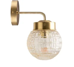 Applique murale, Light.136, avec glass032, laiton, Ø15cm, H27,4cm - Zangra