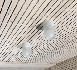 Applique murale, Light.005, avec glass001, blanc, Ø8,5cm, H5,5cm, IP20 - Zangra