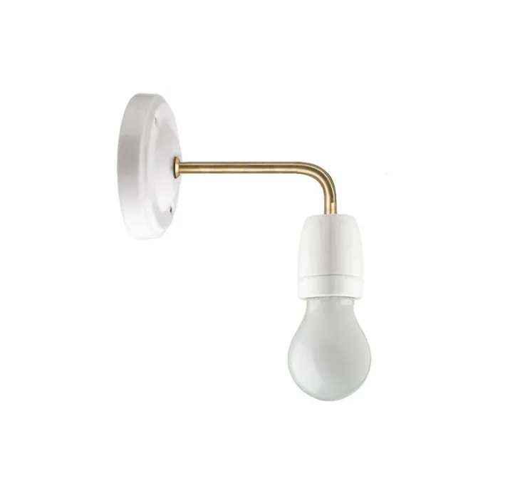 Applique murale, Light.039, blanc, laiton, L18cm, H15cm - Zangra