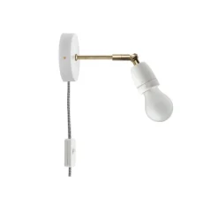 Applique murale, light.036, blanc brillant, L23cm, H10cm - Zangra