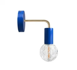 Applique murale, light.047, bleu, L10cm, H17cm - Zangra