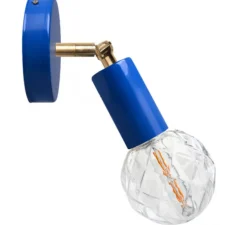 Applique murale, light.047, bleu, L10cm, H10cm - Zangra