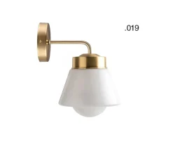 Applique murale, light.136, glass 019, laiton, Ø17cm, H13,5cm - Zangra