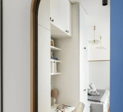 Applique murale, Light.128, laiton, blanc, Ø25cm, H33cm - Zangra