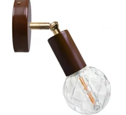 Applique murale, light.047, marron, L10cm, H10cm - Zangra