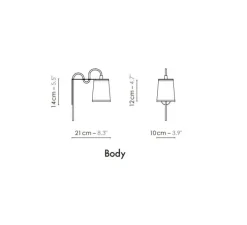 Applique murale, Lightbook, noir et blanc, Ø10cm, H14cm - DesignHeure