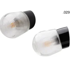 Applique murale, Light.o.016, avec Glass029, noir, Ø12,5cm, H15,5cm - Zangra