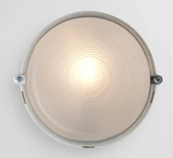 Applique murale, light.o.127, blanc, verre opalin, IP54, Ø17cm, P11cm - Zangra