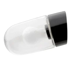 Applique murale, Light.o.016, glass004, noir, IP54, Ø10cm, H14cm - Zangra