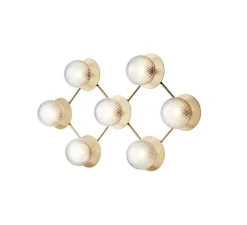 Applique murale, Liila 7, or, verre transparent, L94,3cm, H55,4cm - Nuura