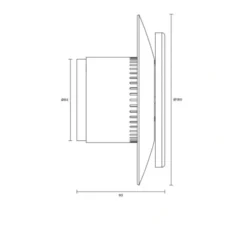 Applique murale, Lille 18, vanille, Ø18cm, P9,3cm - Pholc