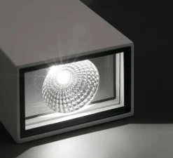 Applique murale, Ling, blanc mat, IP54, LED, 4000K, 315 lm, L9,2cm, H15,7cm - Faro
