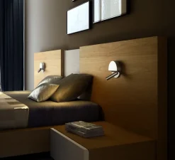 Applique murale, liseuse, Ledtube R droite, aluminium, avec grille, LED, 2700k, 115,5lm, H13,2cm - Marset