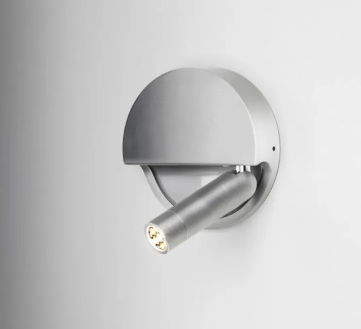 Applique murale, liseuse, Ledtube R droite, aluminium, avec grille, LED, 2700k, 115,5lm, H13,2cm - Marset