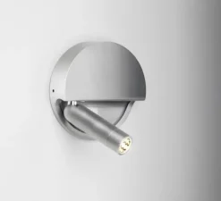 Applique murale, liseuse, Ledtube R gauche, aluminium, avec grille, LED, 2700k, 115,5lm, H13,2cm - Marset