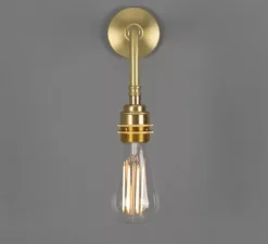 Applique murale, Lome, Laiton satiné, L8cm, H17cm - Mullan Lighting