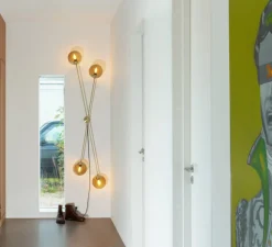 Applique murale, Lord X, laiton, marron, Ø25cm, H200cm - Rubn