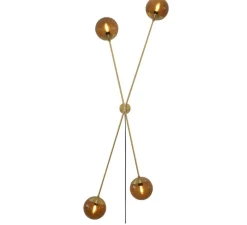 Applique murale, Lord X, laiton, marron, Ø25cm, H200cm - Rubn