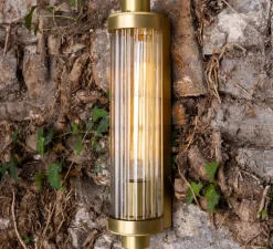 Applique murale, Louise, laiton satiné, Ø10cm, H47cm - Mullan Lighting