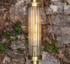 Applique murale, Louise, laiton satiné, Ø10cm, H47cm - Mullan Lighting