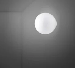 Applique murale, Lumi F07, blanc, IP44, Ø20cm, H21cm - Fabbian