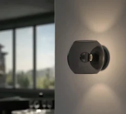 Applique murale, Luna, noir fumé, L21cm, H17cm - Astro