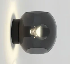 Applique murale, Luna, noir fumé, L21cm, H17cm - Astro