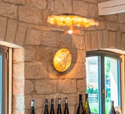 Applique murale, Luna, Or, tige en cuivre, LED, 2700K, 298 lm, Ø30cm, H30cm - Catellani & Smith