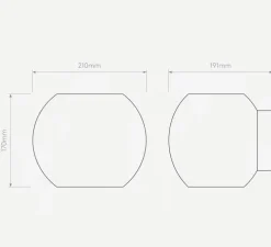 Applique murale, Luna, verre fumé, L21cm, H17cm - Astro