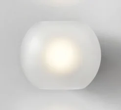 Applique murale, Luna, verre givré, L21cm, H17cm - Astro