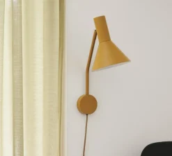 Applique murale, Lyss, moutarde, L18cm, H42cm - Frandsen