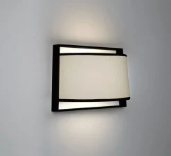 Applique murale, Macao, 551.44, noir texturé, tissu blanc, L35cm, H23cm - Tooy