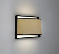 Applique murale, Macao, 551.44, noir texturé, tissu beige et maille noire, L35cm, H23cm - Tooy